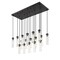 Z-Lite Beau Linear Chandelier, 17-Light, 18 In.W x 42 In.L x 12.75 In.H, Matte Black/Clear 740P-17L-MB - alternate 7